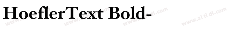 HoeflerText Bold字体转换